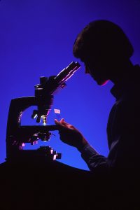 17077-silhouette-of-a-woman-using-a-microscope-pv